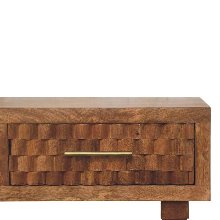 Mid-Century Modern Arno Console Table - Solid Mango Wood Hallway Console for Entryway - product view 4 showing...