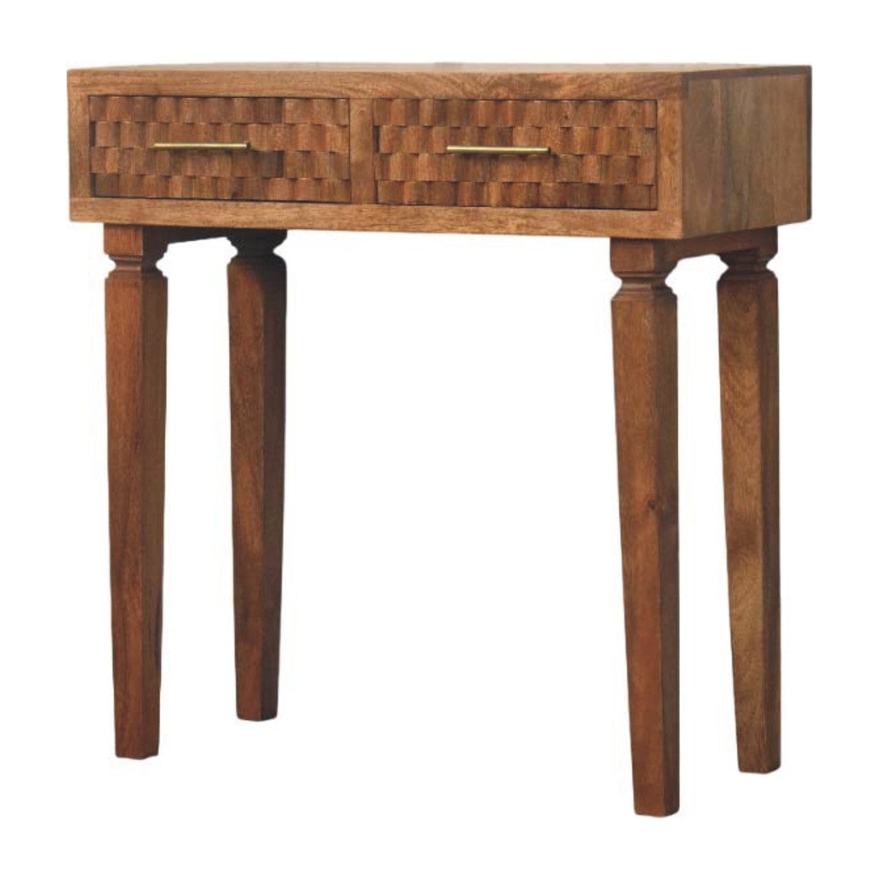 Mid-Century Modern Arno Console Table - Solid Mango Wood Hallway Console for Entryway - product view 2 showing...