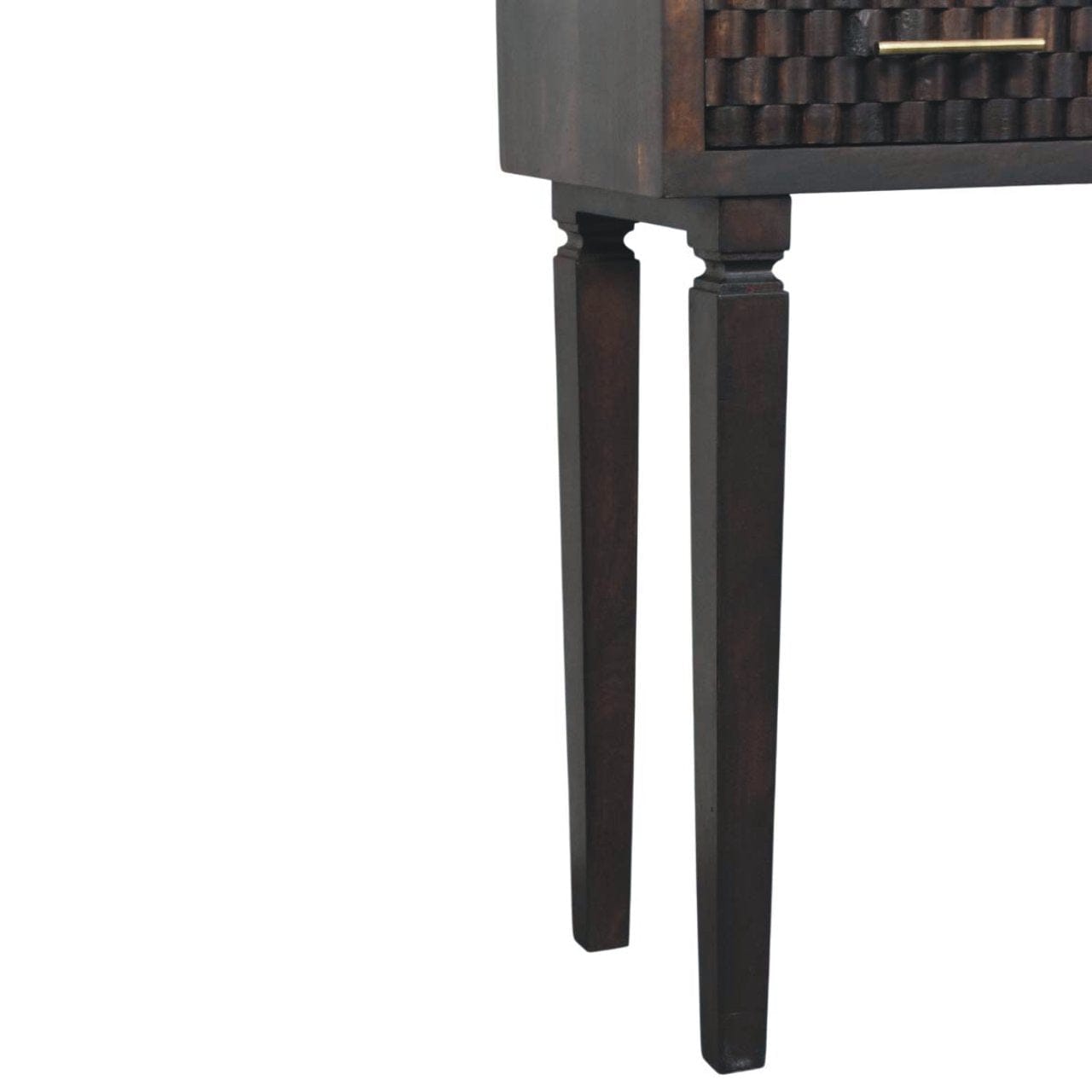 Mid-Century Modern Arno Console Table - Solid Mango Wood Hallway Console for Entryway - product view 7 showing...