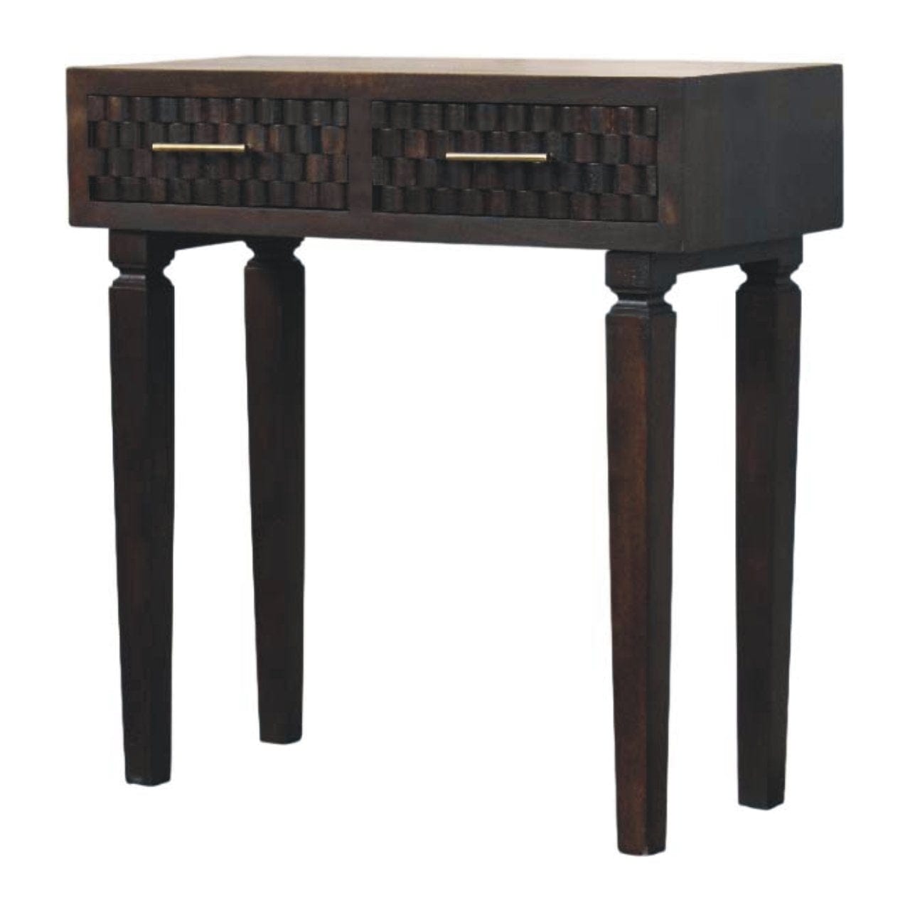 Mid-Century Modern Arno Console Table - Solid Mango Wood Hallway Console for Entryway - product view 3 showing...