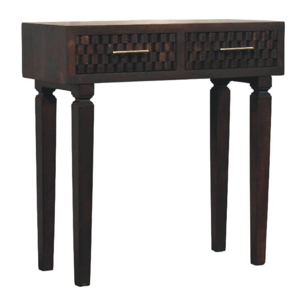 Mid-Century Modern Arno Console Table - Solid Mango Wood Hallway Console for Entryway - product view 2 showing...