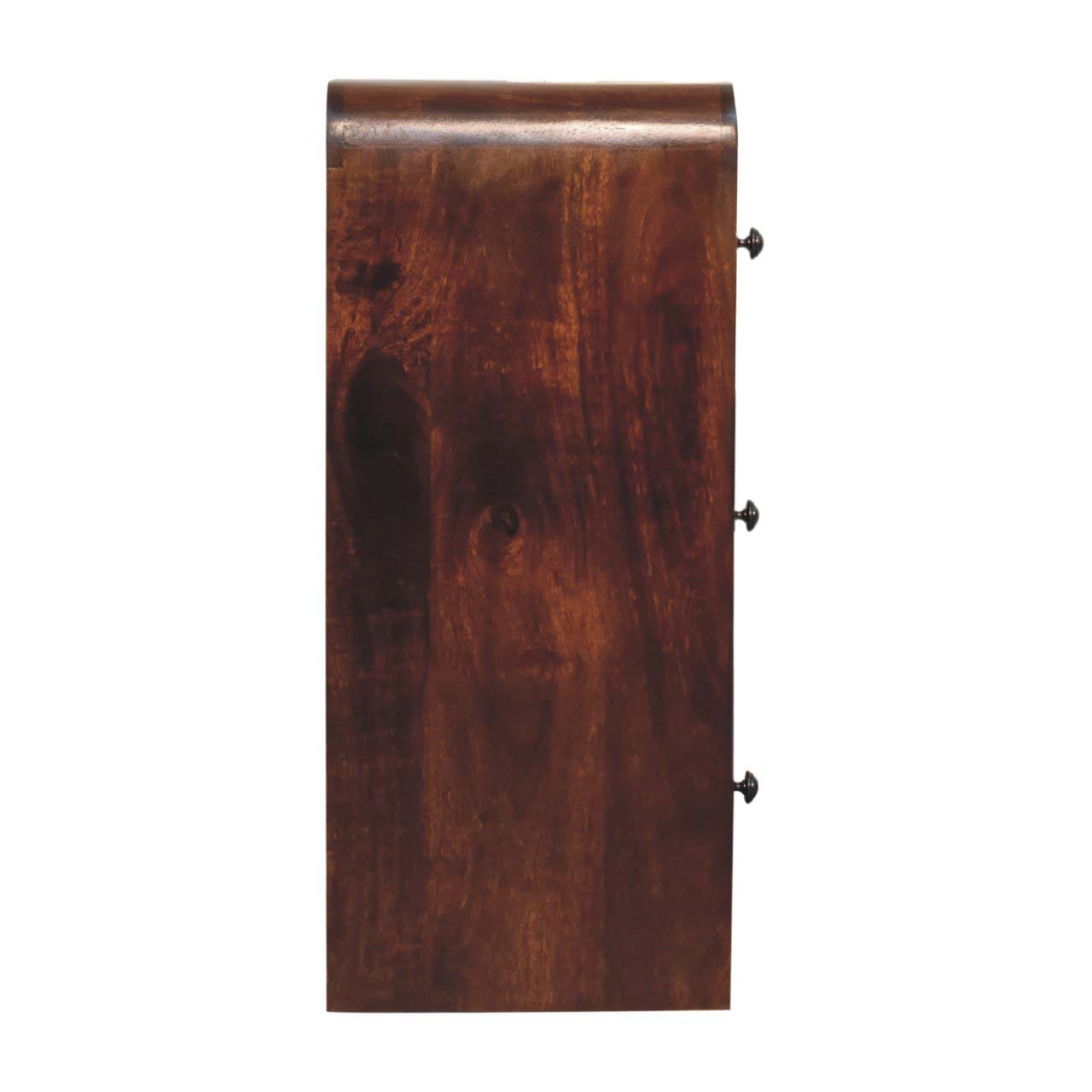 Mid-Century Modern Aspen Slim Dresser - Solid Mango Wood Storage Chest for Bedroom - product view 9 showing handcrafted...