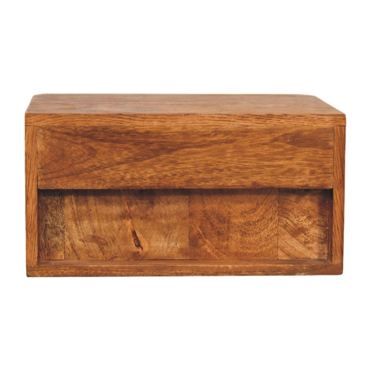 Mid-Century Modern Aurelia Floating Nightstand - Solid Mango Wood Bedside Table for Bedroom - product view 8 showing...