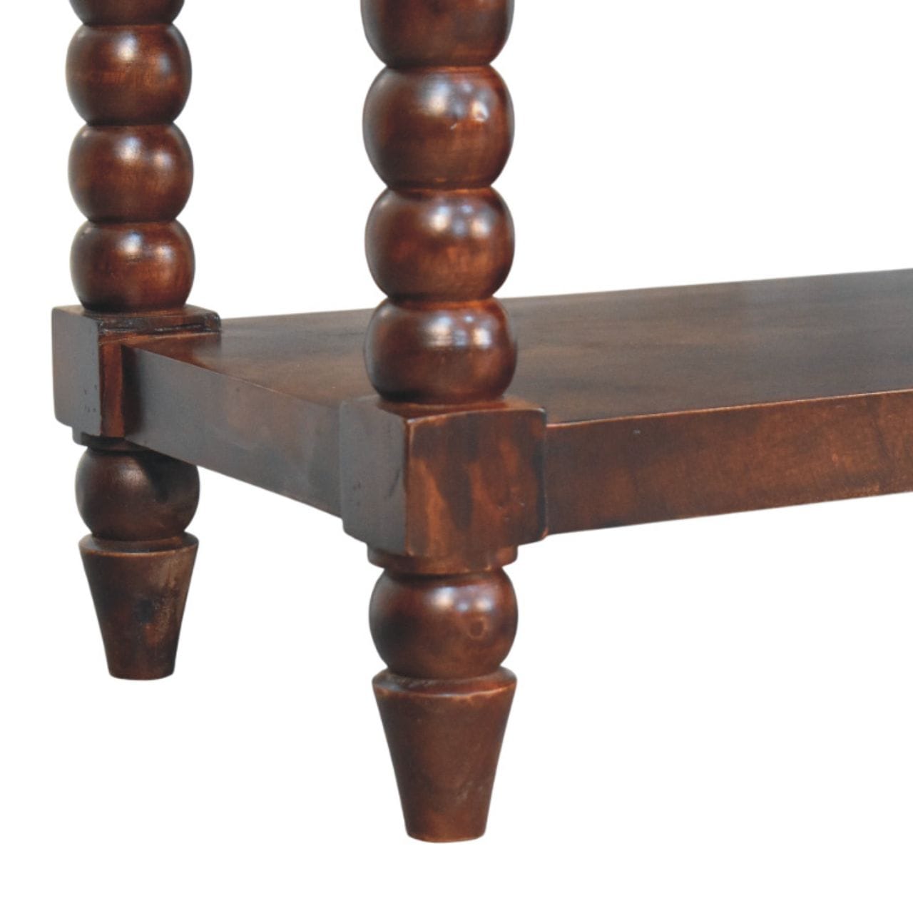 Mid-Century Modern Barclay Storage Bench - Solid Mango Wood Seating Furniture for Entryway - product view 7 showing...