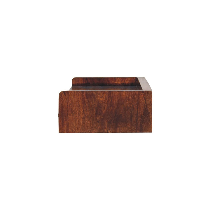 Mid-Century Modern Belmont Floating Console Shelf - Entryway & Hallway Table in Solid Mango Wood - product view 9 showing...