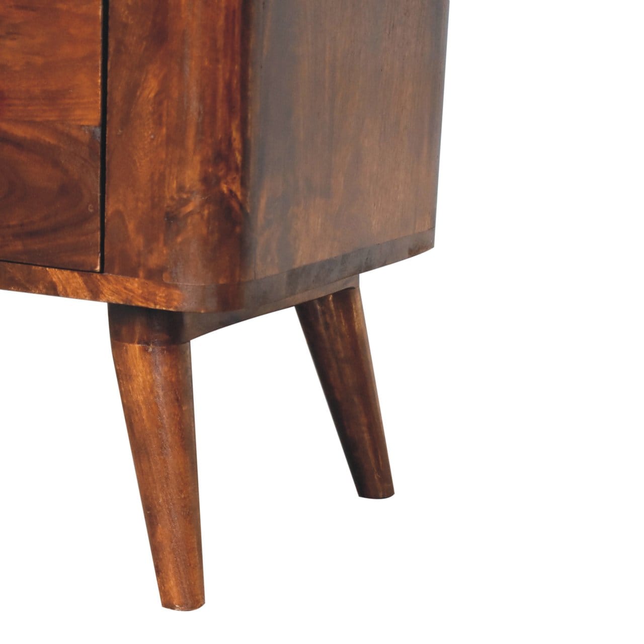 Mid-Century Modern Bera Dresser - Solid Mango Wood Storage Chest for Bedroom - product view 8 showing handcrafted solid...
