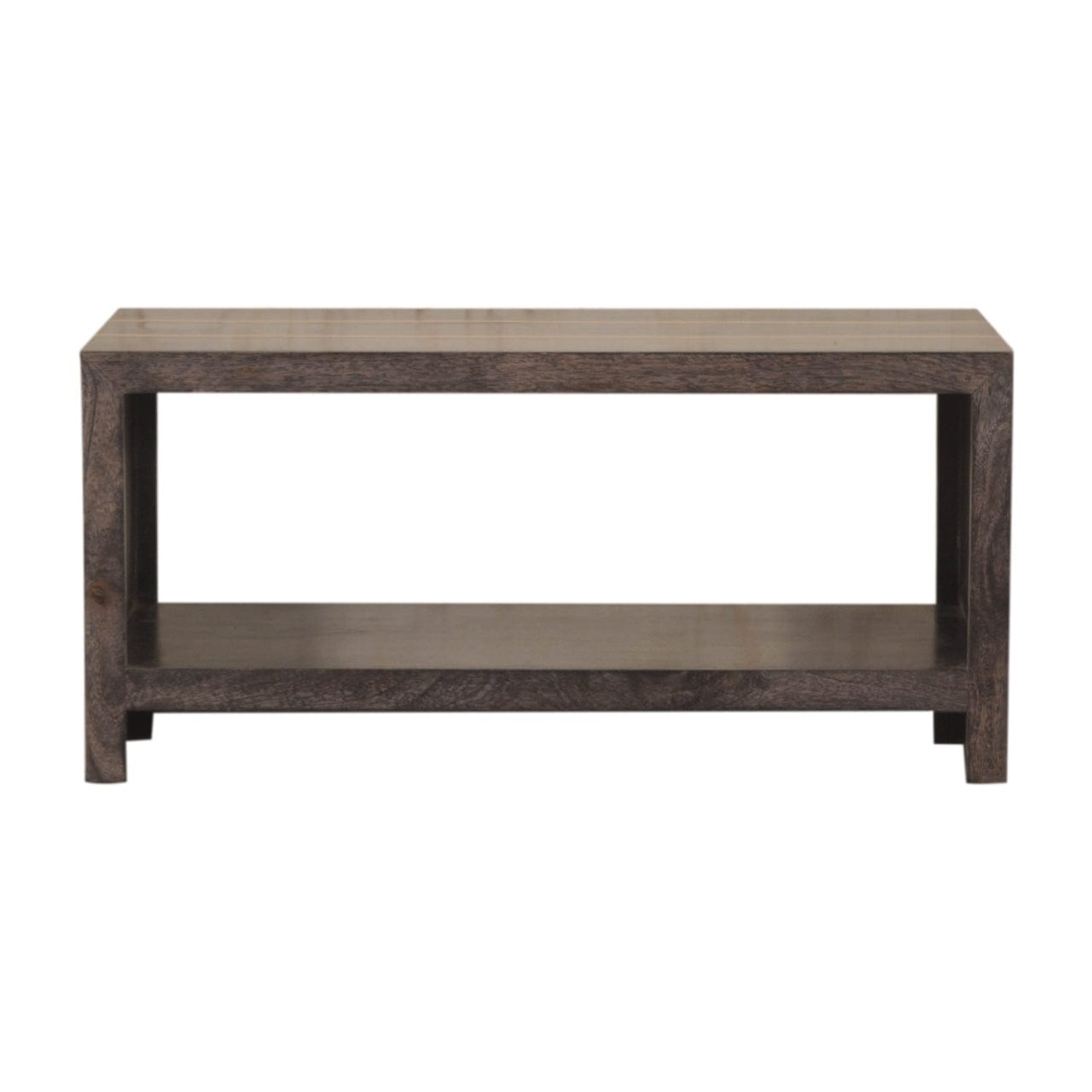 Mid-Century Modern Cairo Coffee Table - Solid Mango Wood Center Table for Living Room - main view showing handcrafted...