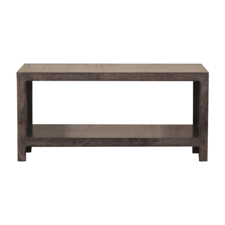 Mid-Century Modern Cairo Coffee Table - Solid Mango Wood Center Table for Living Room - main view showing handcrafted...