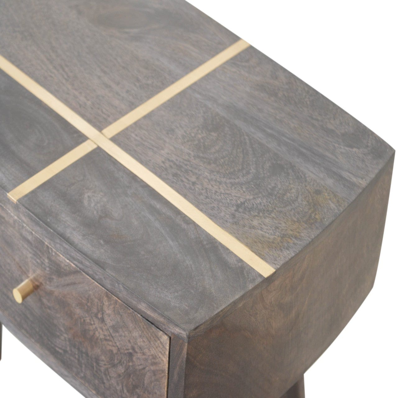 Mid-Century Modern Cairo Console Table - Solid Mango Wood Hallway Console for Entryway - product view 6 showing...