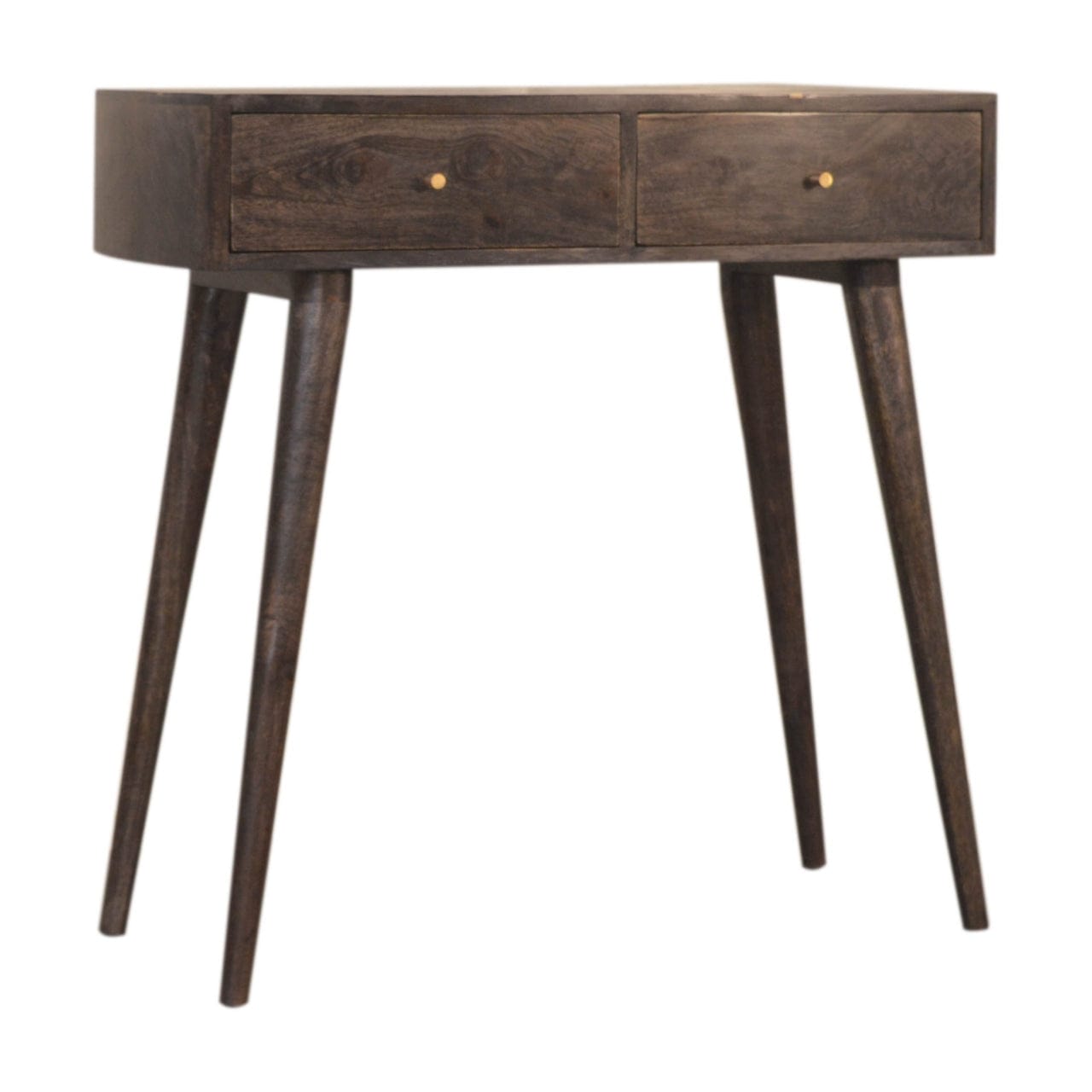 Mid-Century Modern Cairo Console Table - Solid Mango Wood Hallway Console for Entryway - product view 3 showing...