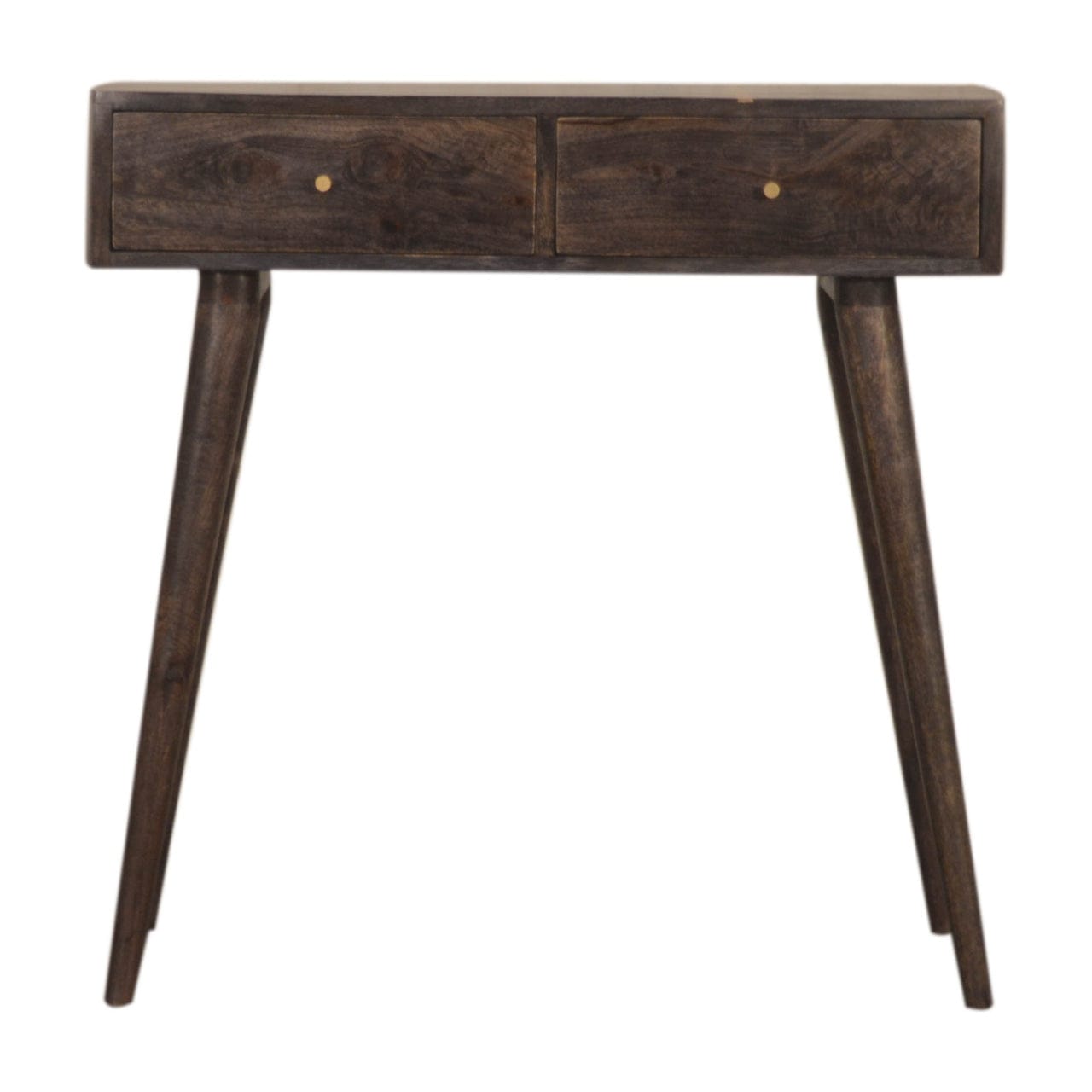 Mid-Century Modern Cairo Console Table - Solid Mango Wood Hallway Console for Entryway - main view showing handcrafted...