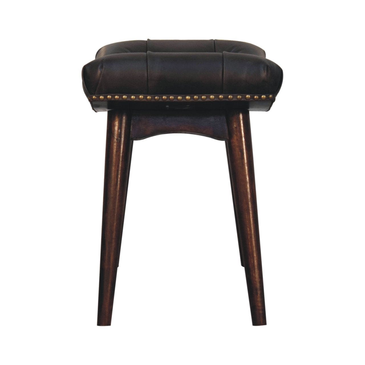 California Walnut Bench - Solid Mango Wood Seating Furniture for Entryway - product view 9 showing handcrafted solid...