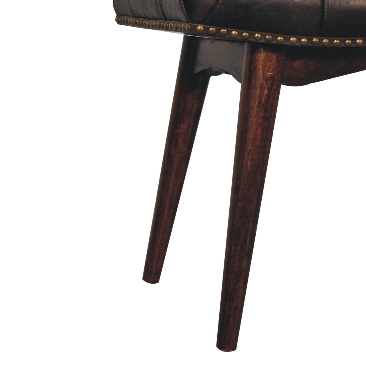 California Walnut Bench - Solid Mango Wood Seating Furniture for Entryway - product view 8 showing handcrafted solid...