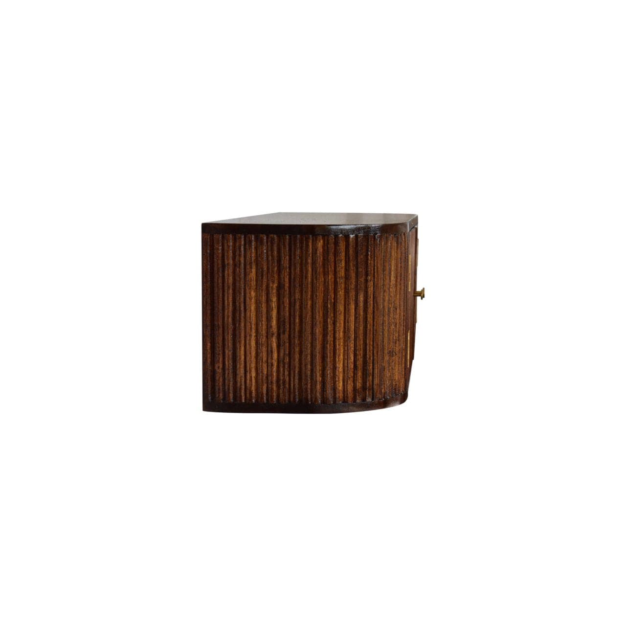 Farmhouse Chunky Chestnut Floating Console Table - Entryway & Hallway Table in Solid Mango Wood - product view 9 showing...