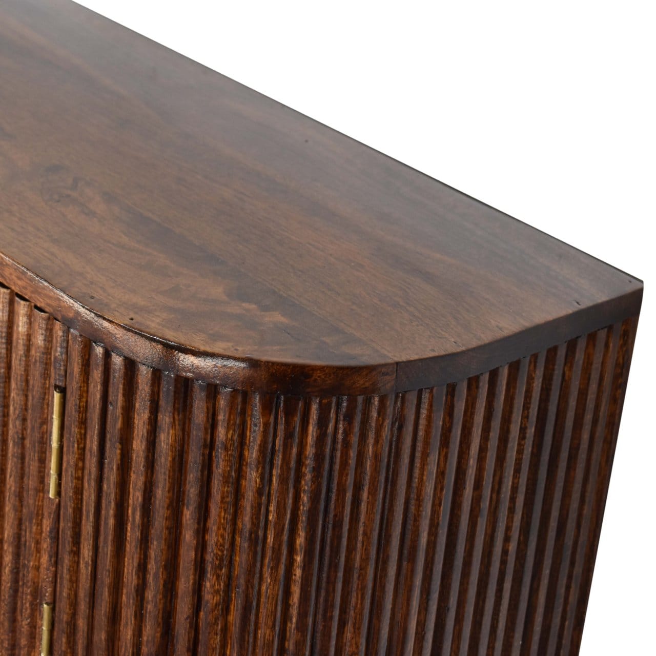 Farmhouse Chunky Chestnut Floating Console Table - Entryway & Hallway Table in Solid Mango Wood - product view 6 showing...