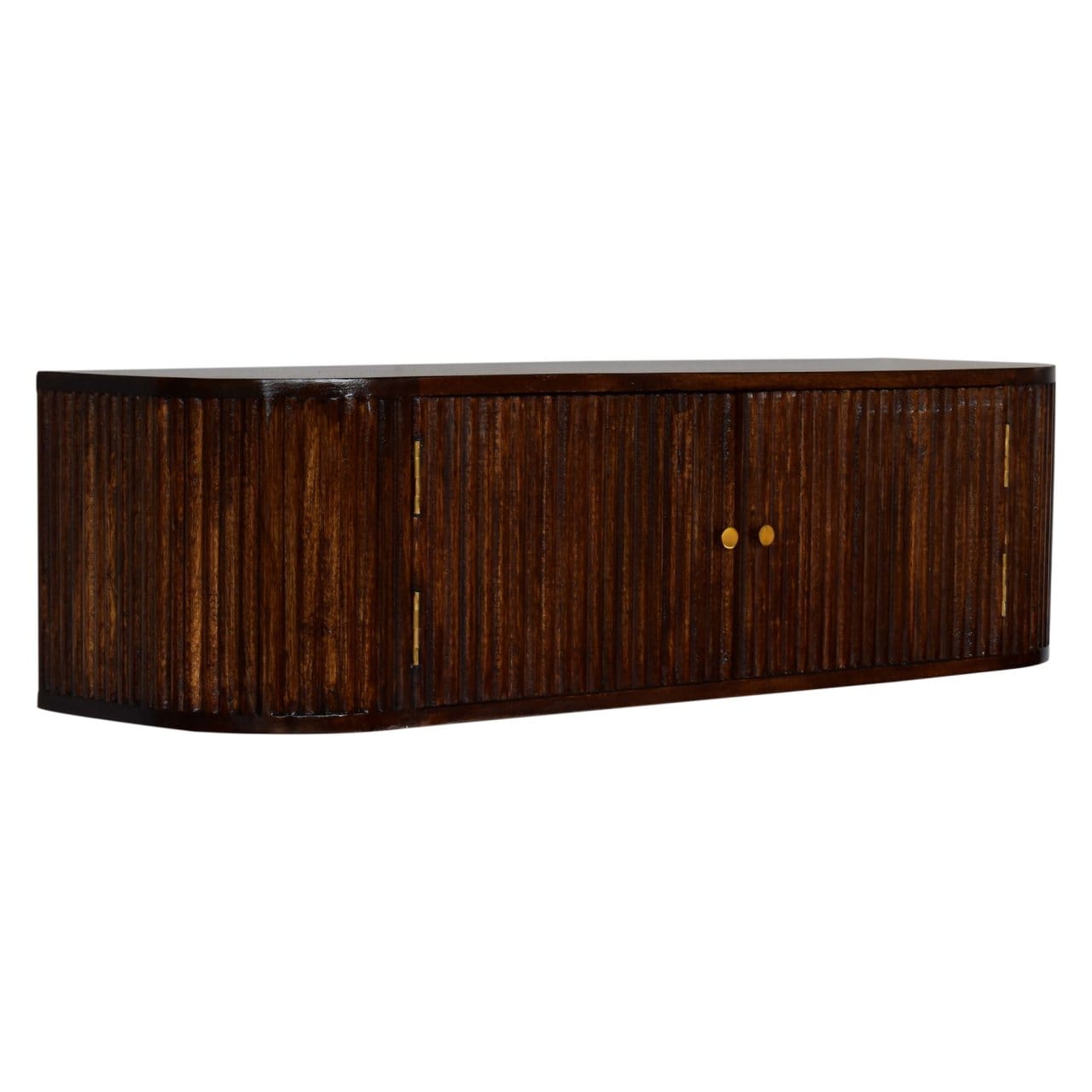 Farmhouse Chunky Chestnut Floating Console Table - Entryway & Hallway Table in Solid Mango Wood - product view 4 showing...