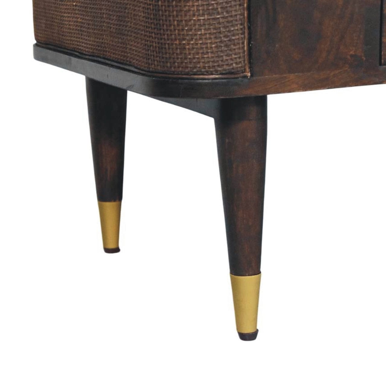 Mid-Century Modern Coffee Table - Solid Mango Wood Center Table for Living Room - product view 8 showing handcrafted...