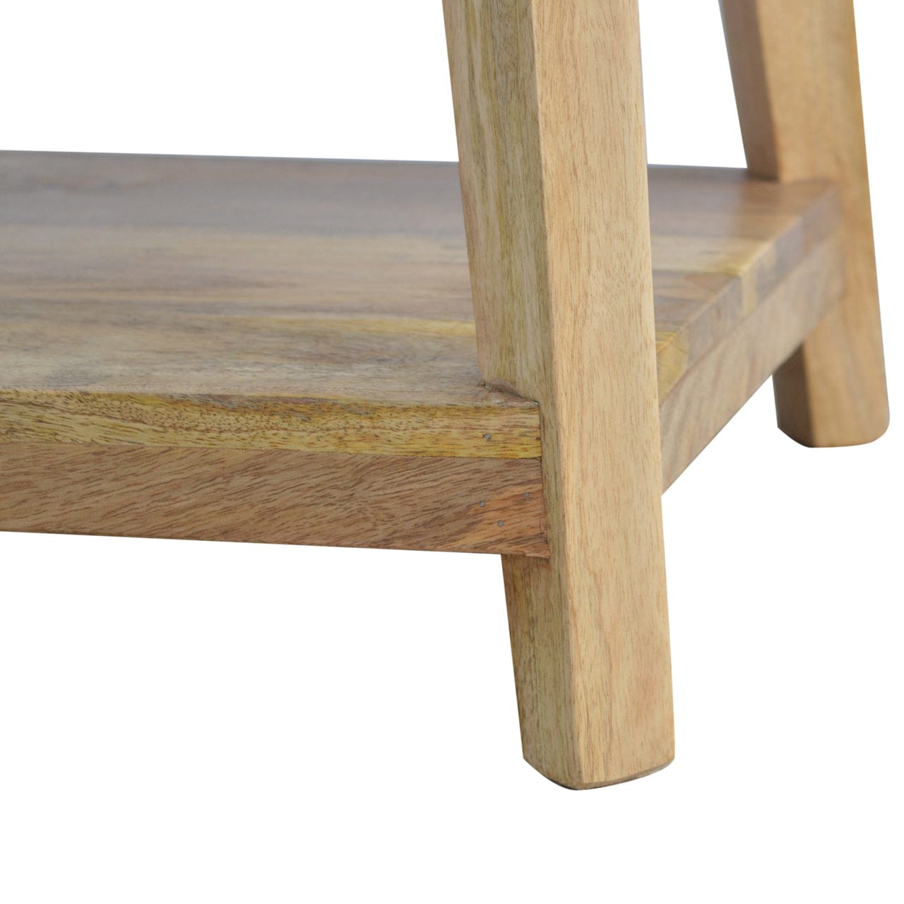 Mid-Century Modern Coffee Table - Solid Mango Wood Center Table for Living Room - product view 7 showing handcrafted...