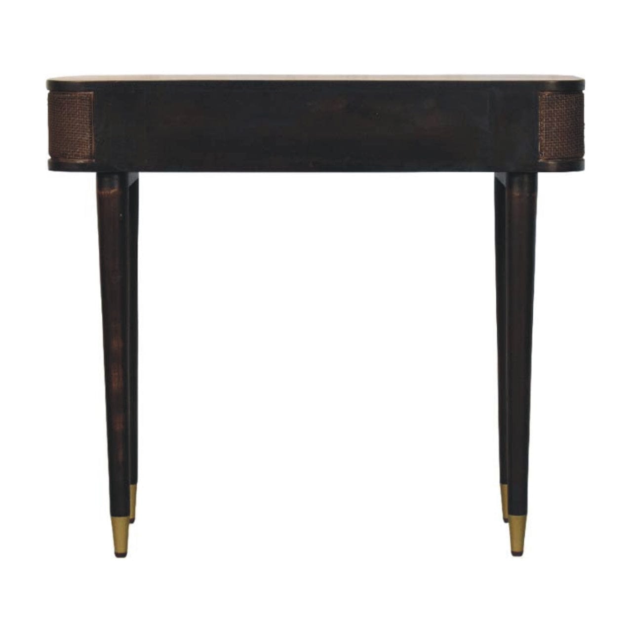 Mid-Century Modern Console Table - Solid Mango Wood Hallway Console for Entryway - product view 8 showing handcrafted...