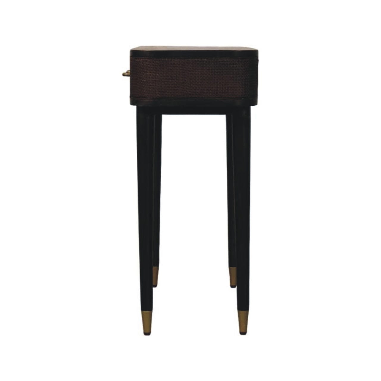 Mid-Century Modern Console Table - Solid Mango Wood Hallway Console for Entryway - product view 7 showing handcrafted...