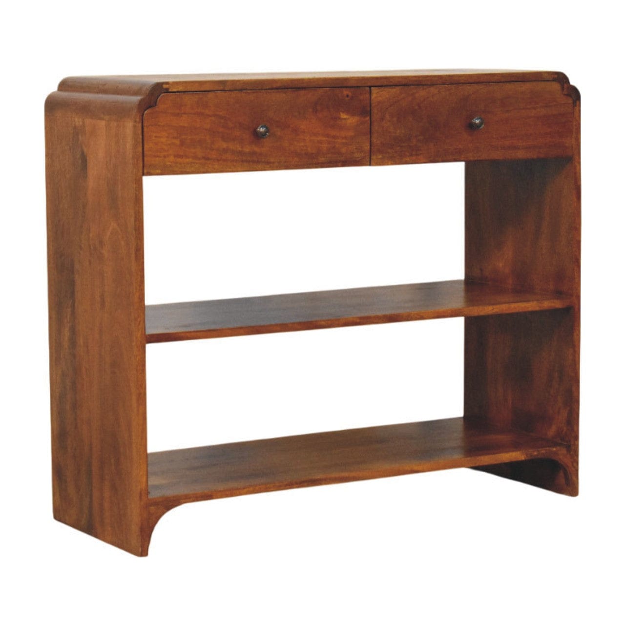 Heartwoodco LLC Mid-Century Modern Ellington Console Table - Solid Mango Wood Hallway Console for Entryway