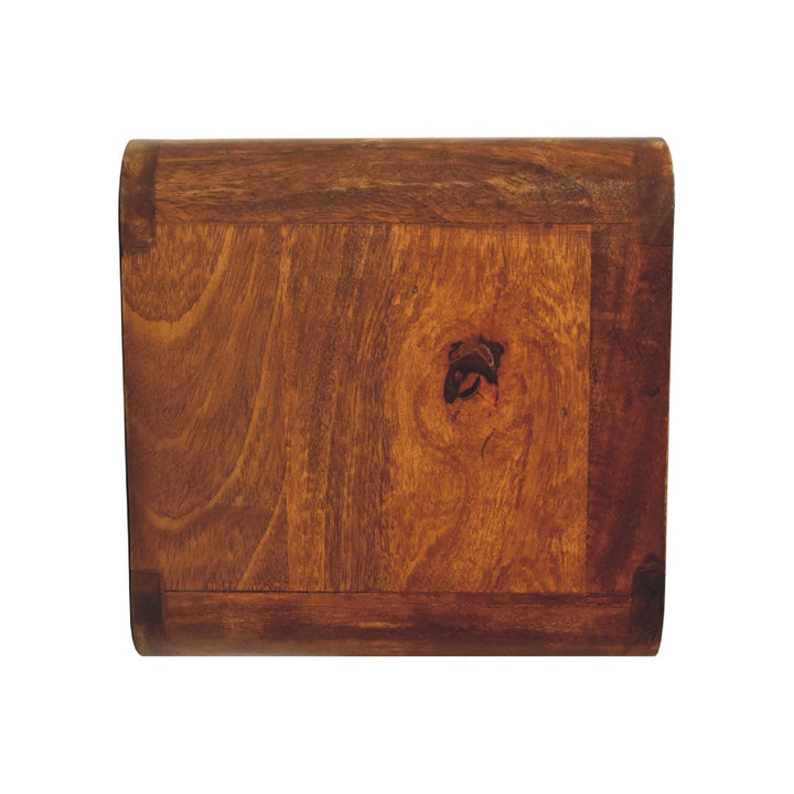 Mid-Century Modern Floating Mini Chestnut Nightstand - Solid Mango Wood Bedside Table for Bedroom - product view 8...