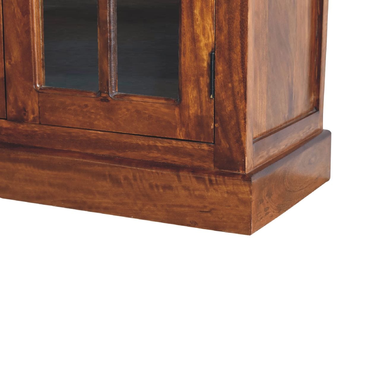 Farmhouse Glazed Sideboard - Solid Mango Wood Buffet Cabinet for Dining Room - product view 8 showing handcrafted solid...