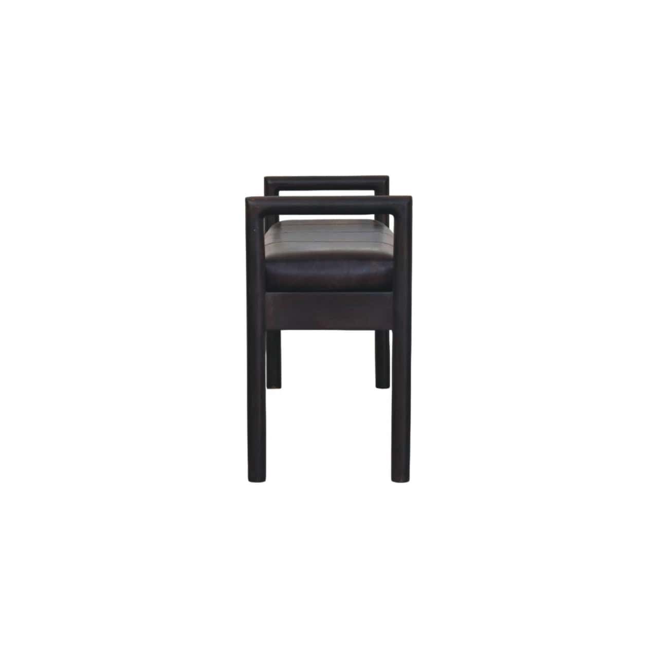 Handcrafted Gridline Bench - Solid Mango Wood Seating Furniture for Entryway - product view 8 showing handcrafted solid...