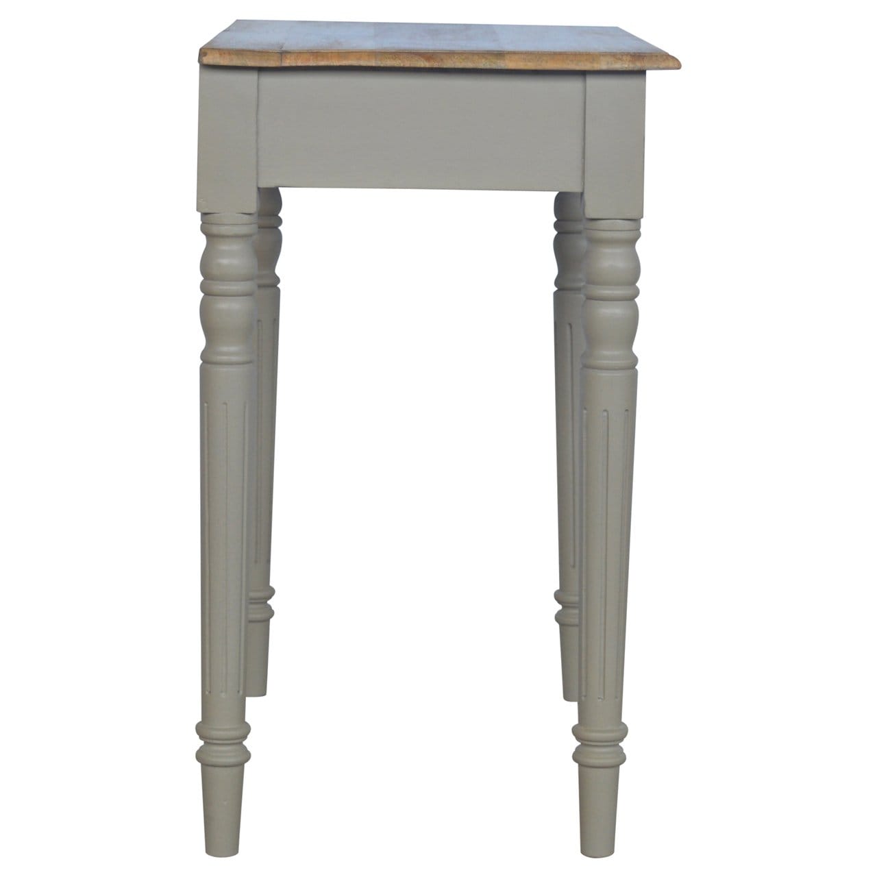 French Style Hand Painted Writing Desk - Solid Mango Wood Writing Table for Home Office - product view 8 showing...