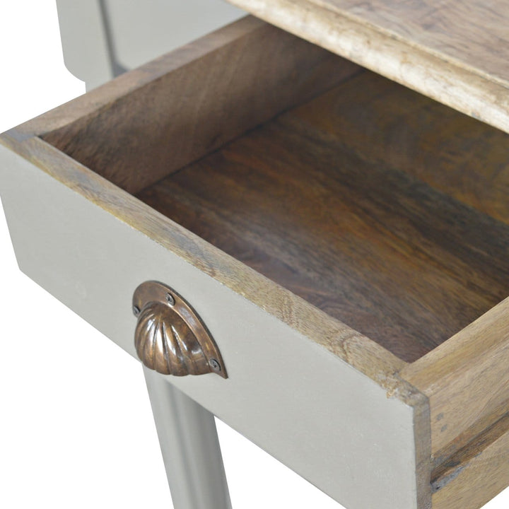 French Style Hand Painted Writing Desk - Solid Mango Wood Writing Table for Home Office - product view 6 showing...