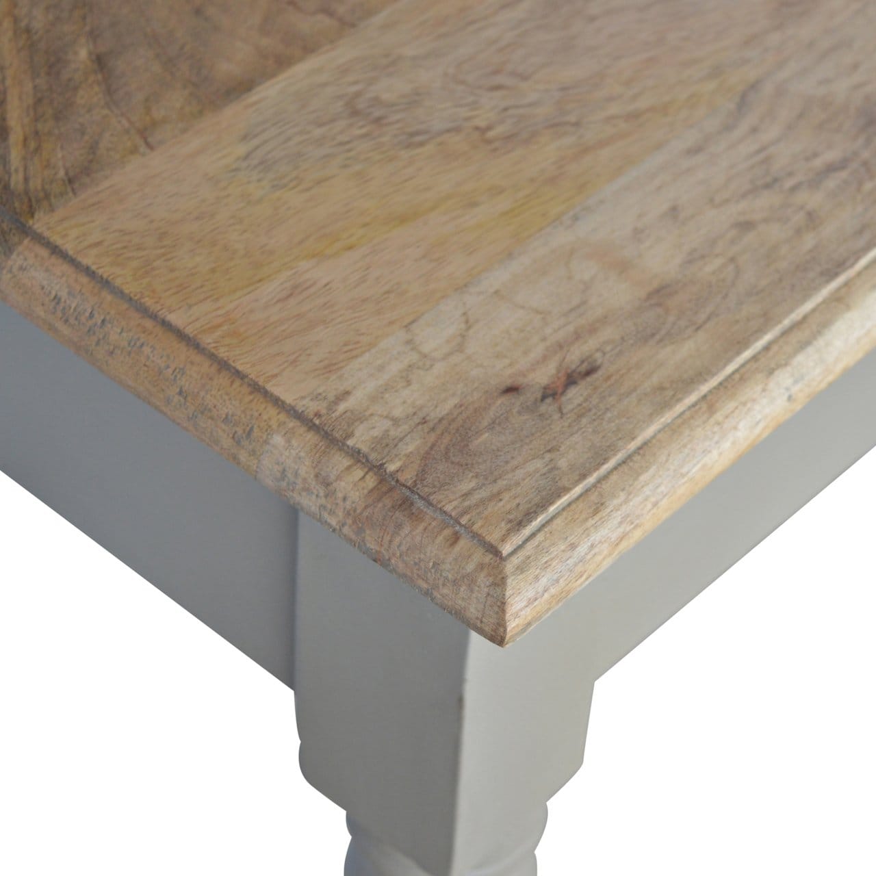 French Style Hand Painted Writing Desk - Solid Mango Wood Writing Table for Home Office - product view 4 showing...