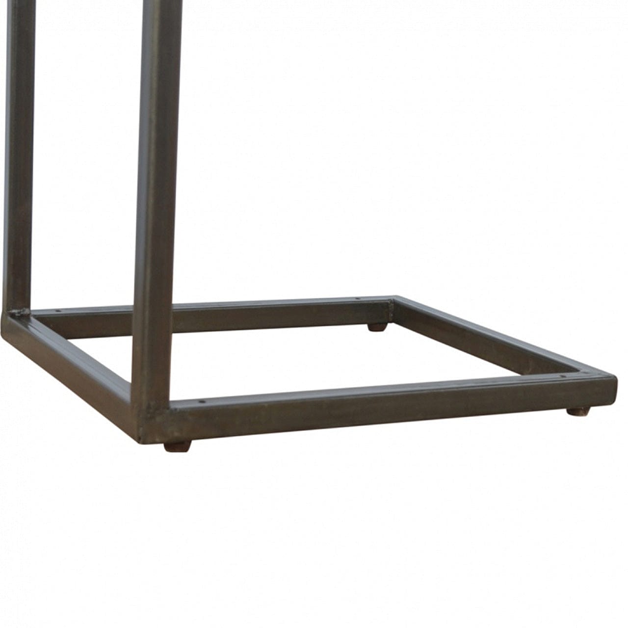 Mid-Century Modern Industrial End Table - Solid Mango Wood Side Table for Living Room - product view 5 showing...