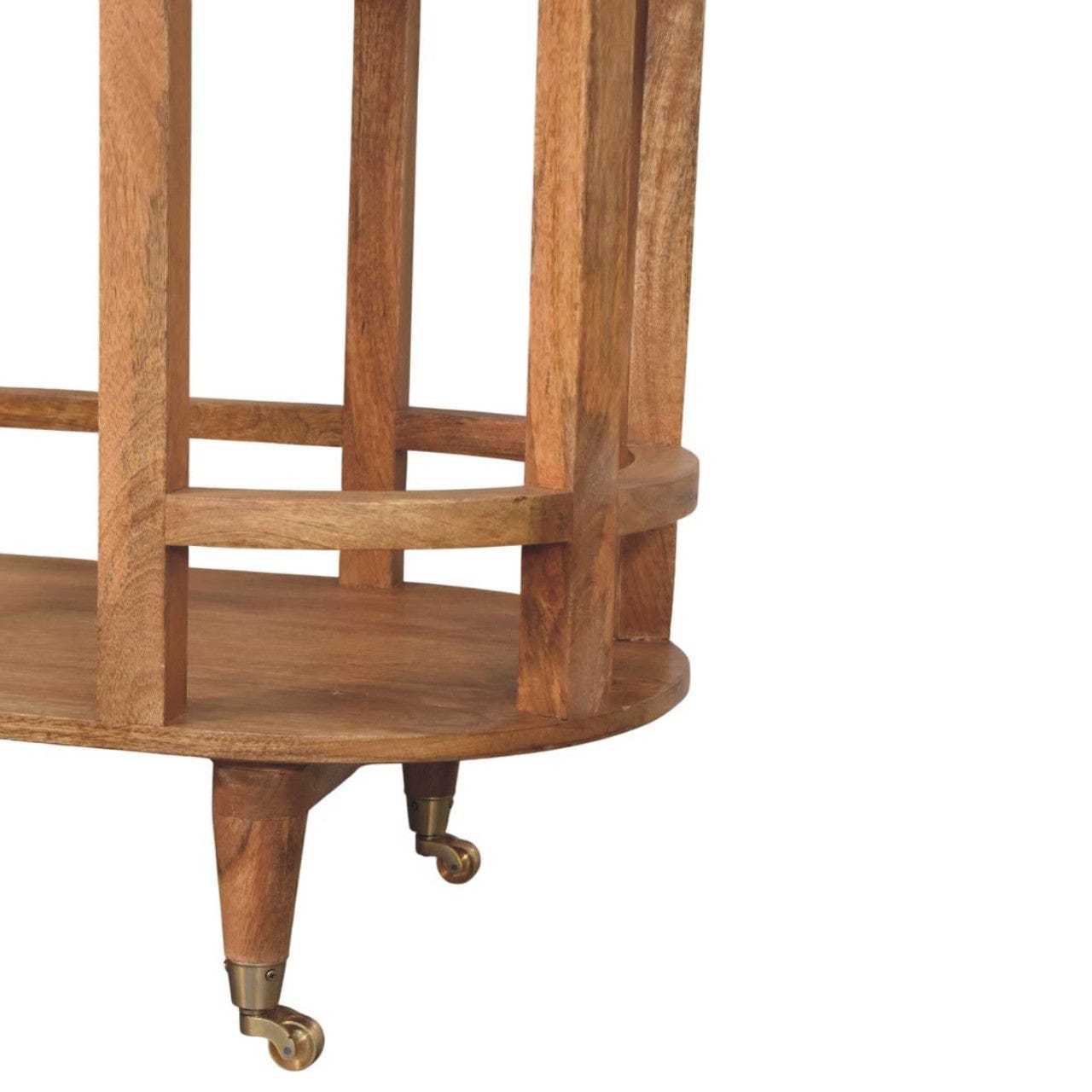 Mid-Century Modern Isla Curved Butler Console - Entryway & Hallway Table in Solid Mango Wood - product view 7 showing...