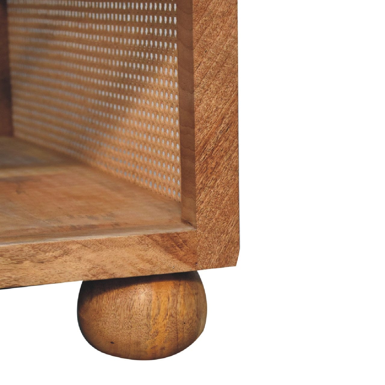 Mid-Century Modern Larissa Coffee Table - Solid Mango Wood Center Table for Living Room - product view 6 showing...