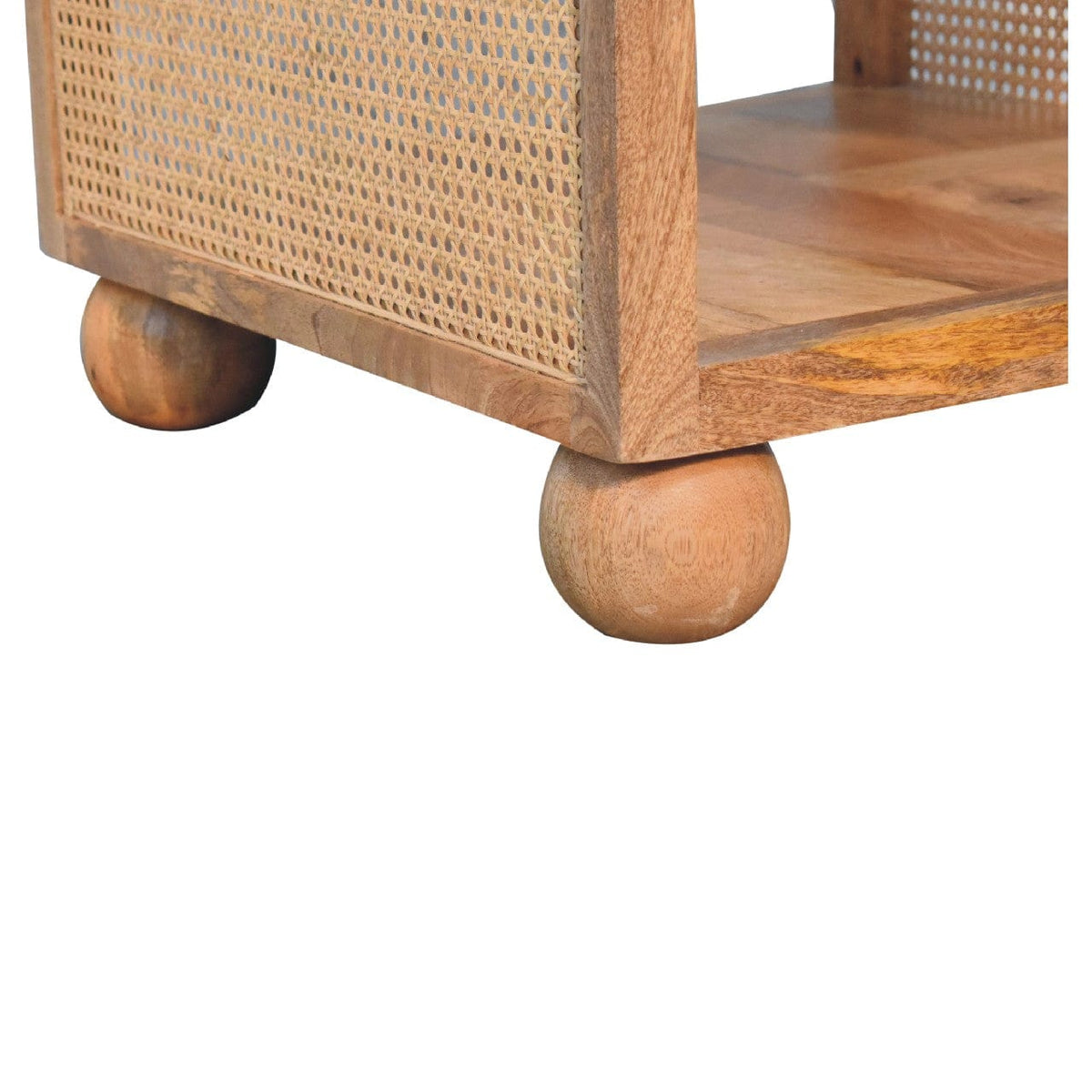 Mid-Century Modern Larissa Coffee Table - Solid Mango Wood Center Table for Living Room - product view 8 showing...