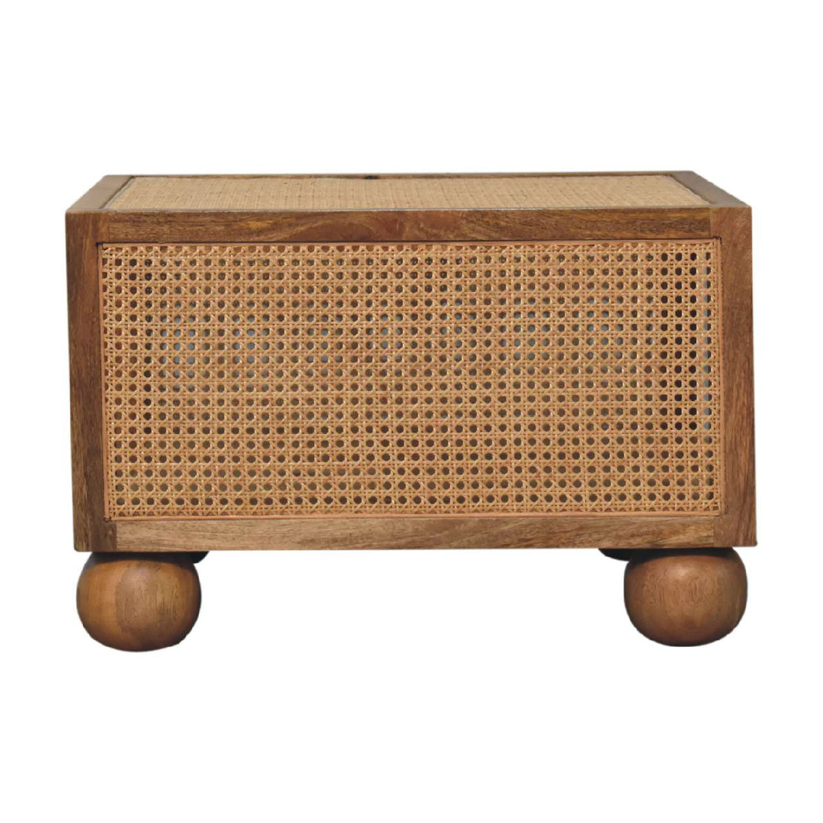 Mid-Century Modern Larissa Coffee Table - Solid Mango Wood Center Table for Living Room - product view 6 showing...