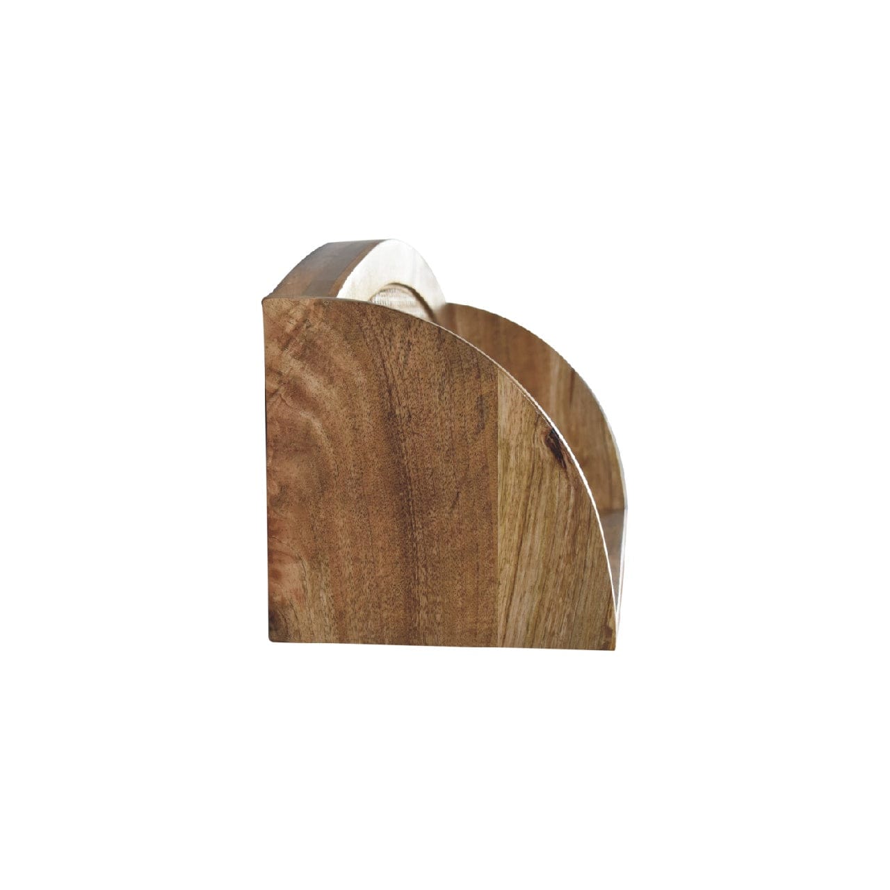 Mid-Century Modern Larissa Open Floating Shelf - Solid Mango Wood Wall Shelf for Living Room - product view 4 showing...