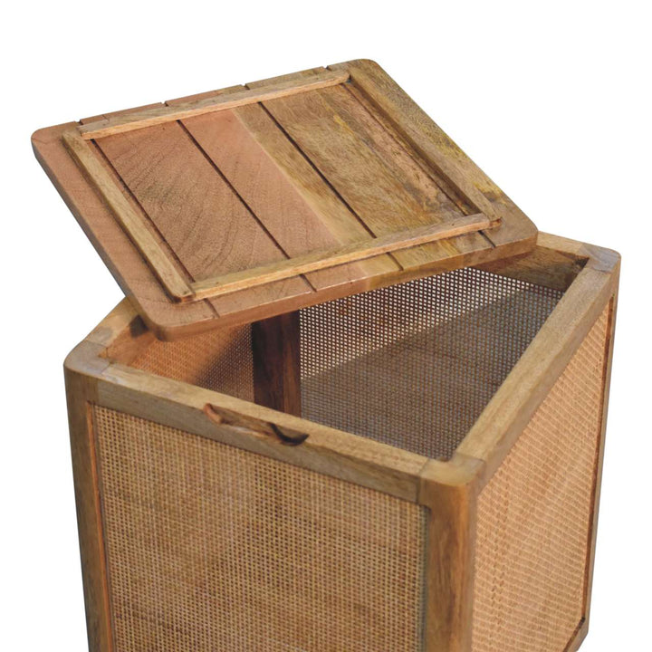 Larissa Storage Box - Solid Mango Wood Storage Container for Home - product view 7 showing handcrafted solid mango wood...
