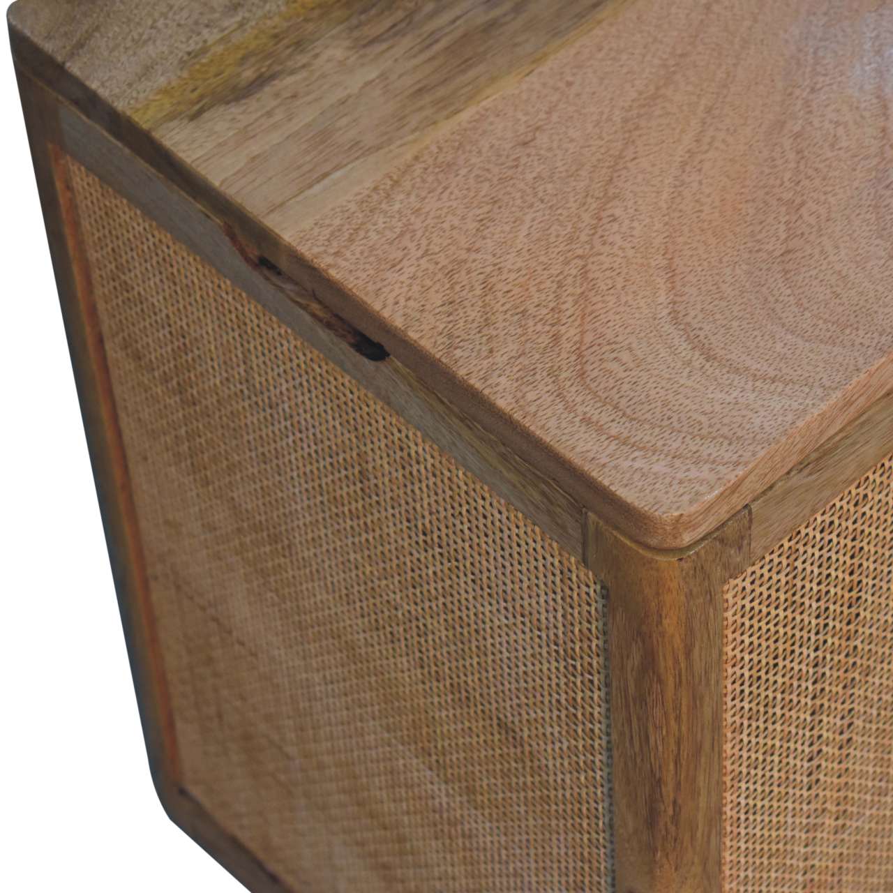 Larissa Storage Box - Solid Mango Wood Storage Container for Home - product view 6 showing handcrafted solid mango wood...