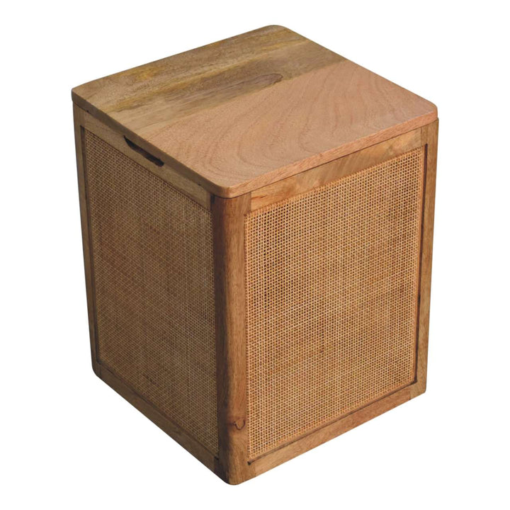Larissa Storage Box - Solid Mango Wood Storage Container for Home - product view 4 showing handcrafted solid mango wood...