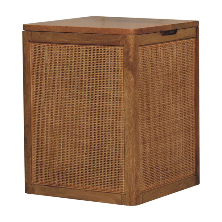 Larissa Storage Box - Solid Mango Wood Storage Container for Home - product view 3 showing handcrafted solid mango wood...