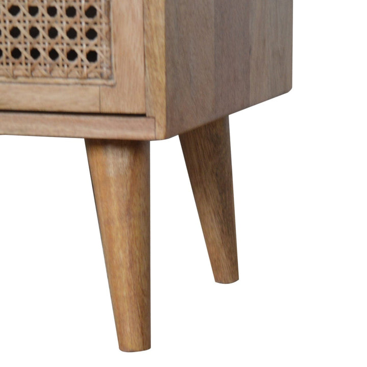 Mid-Century Modern Larrisa TV Stand - Solid Mango Wood Entertainment Center for Living Room - product view 5 showing...