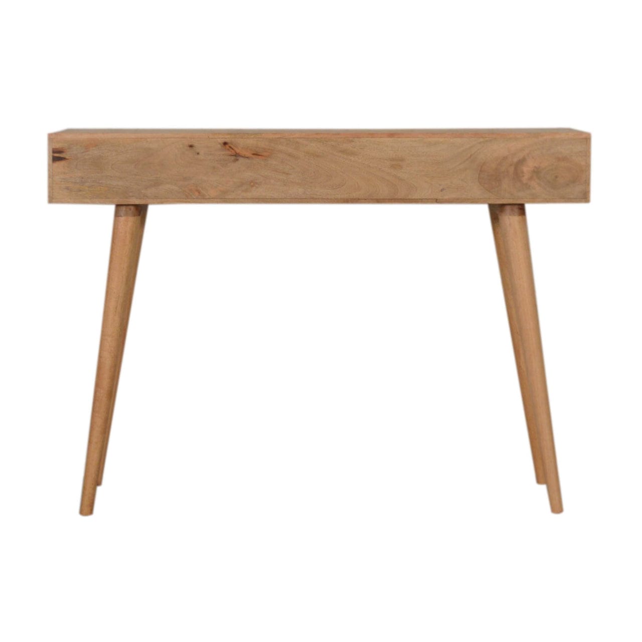Mid-Century Modern Lisbon Console Table - Solid Mango Wood Hallway Console for Entryway - product view 8 showing...