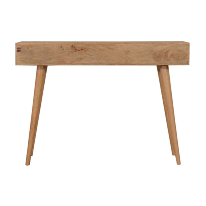 Mid-Century Modern Lisbon Console Table - Solid Mango Wood Hallway Console for Entryway - product view 8 showing...