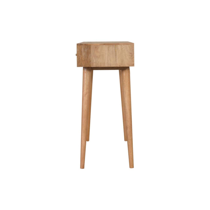 Mid-Century Modern Lisbon Console Table - Solid Mango Wood Hallway Console for Entryway - product view 7 showing...