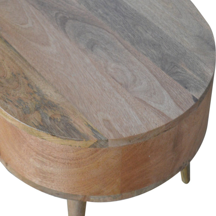 Mid-Century Modern London Coffee Table - Solid Mango Wood Center Table for Living Room - product view 7 showing...