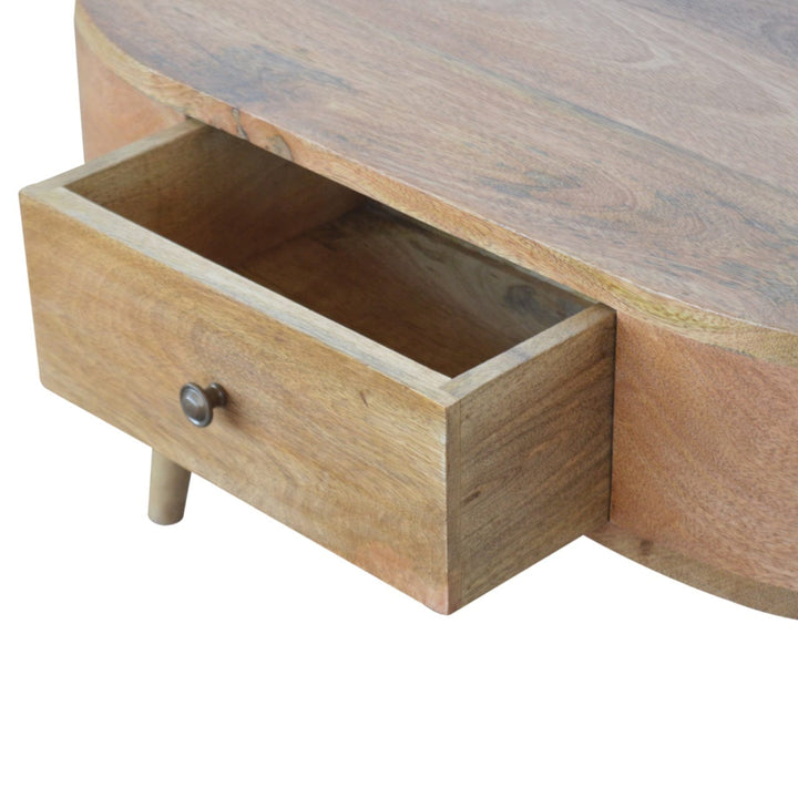 Mid-Century Modern London Coffee Table - Solid Mango Wood Center Table for Living Room - product view 4 showing...