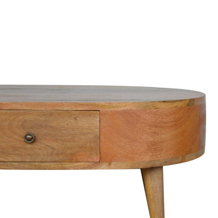 Mid-Century Modern London Coffee Table - Solid Mango Wood Center Table for Living Room - product view 2 showing...
