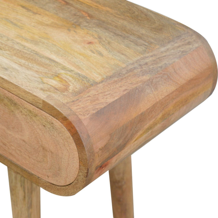 Mid-Century Modern London Console Table - Solid Mango Wood Hallway Console for Entryway - product view 7 showing...