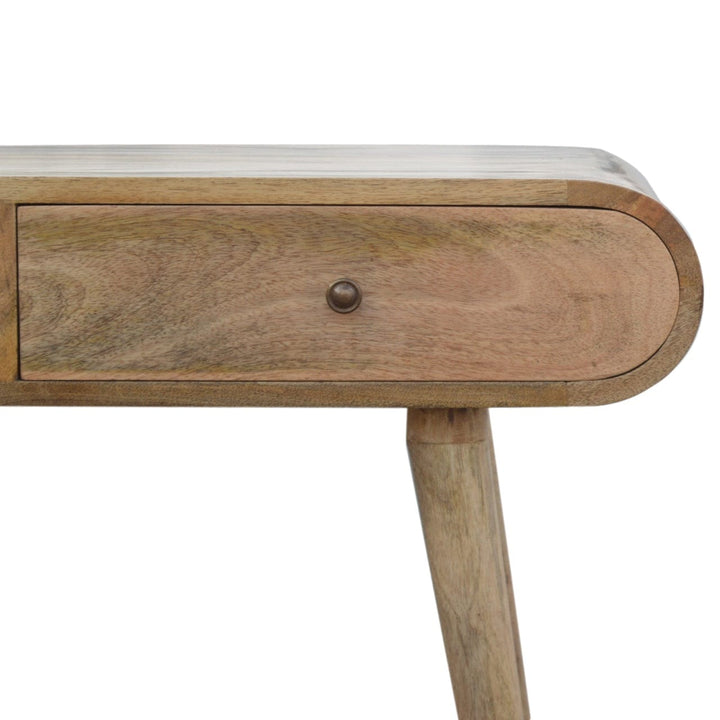 Mid-Century Modern London Console Table - Solid Mango Wood Hallway Console for Entryway - product view 6 showing...